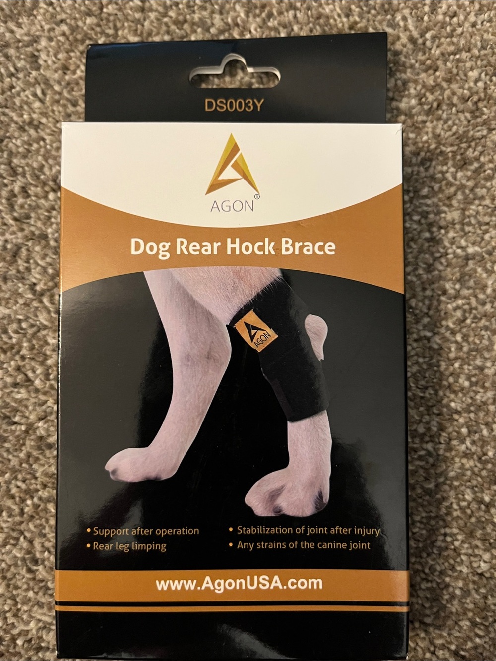 Dog Rear Hock Brace – Black